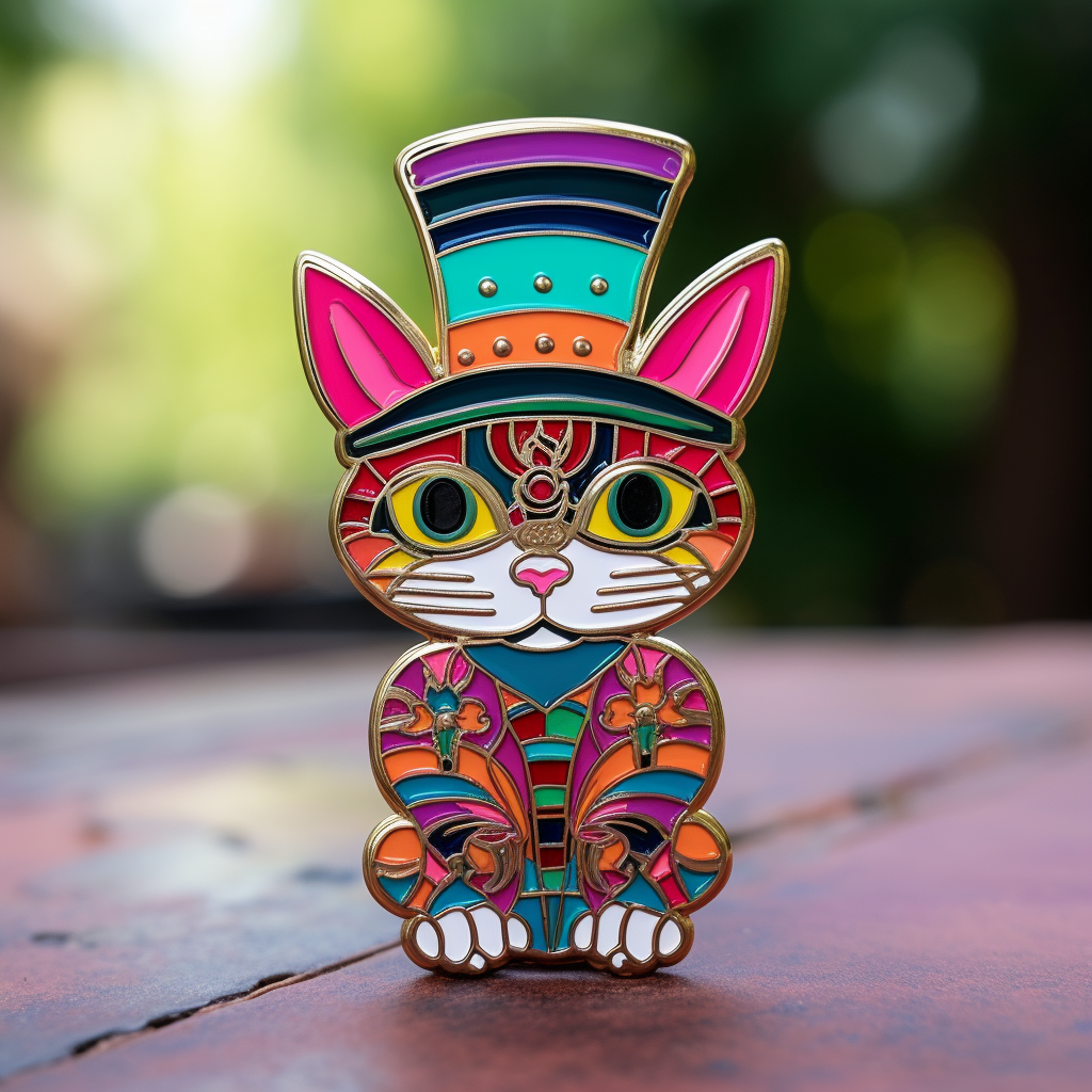 Alebrijes Cat Lapel Pin