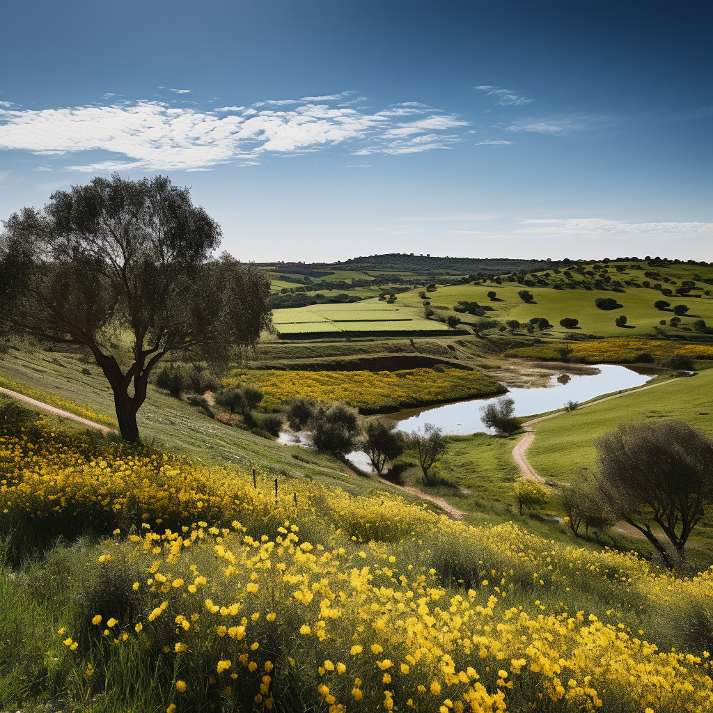 Diverse ecosystem on Alentejo farm