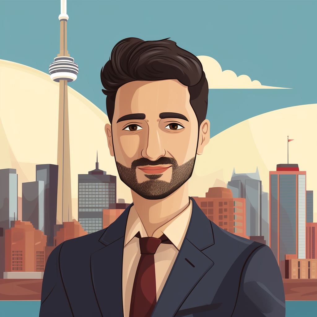 Vector illustration of Alex, a sales representative