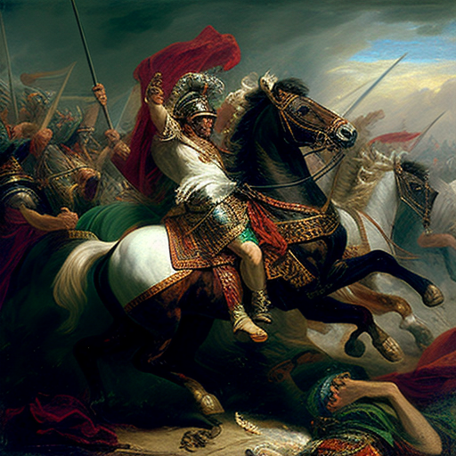 Intense Battle between Alexander the Great and Darius III