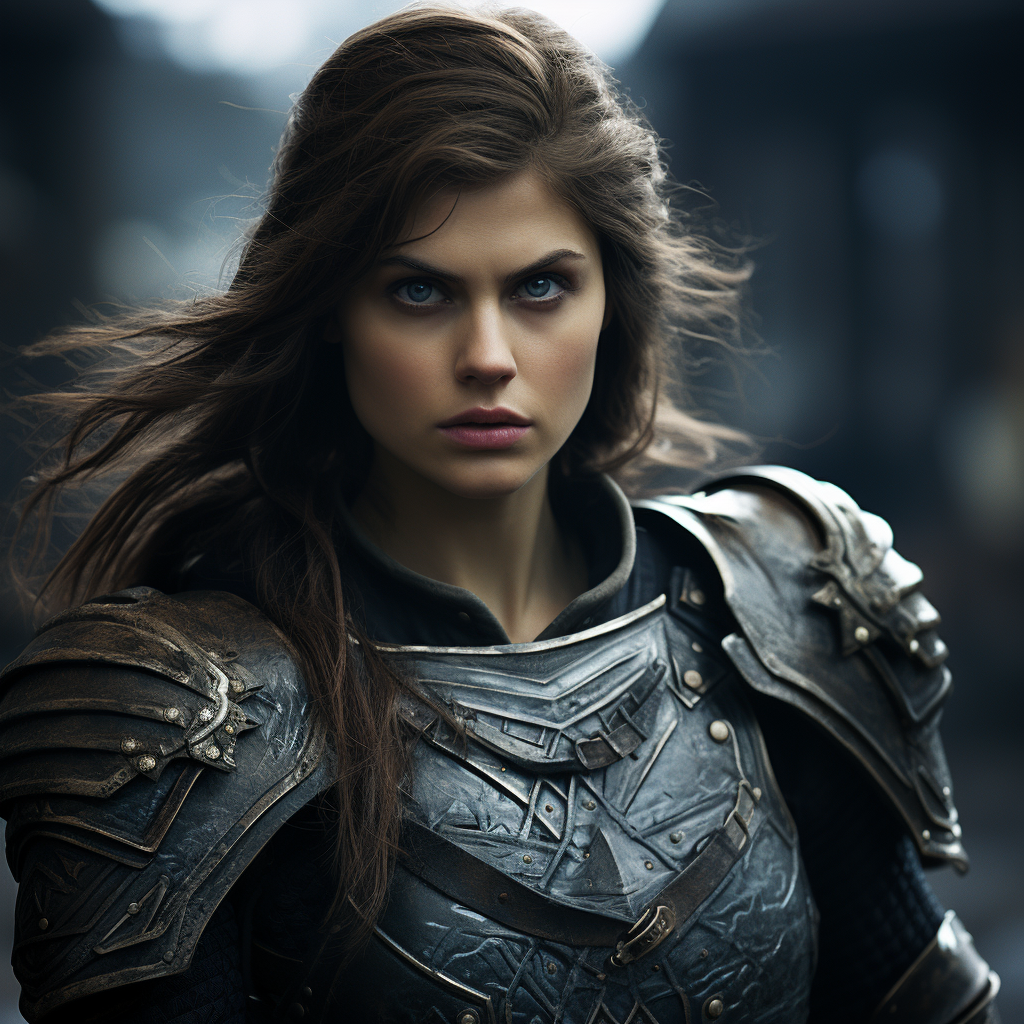 Alexandra Daddario as a Norse warrior