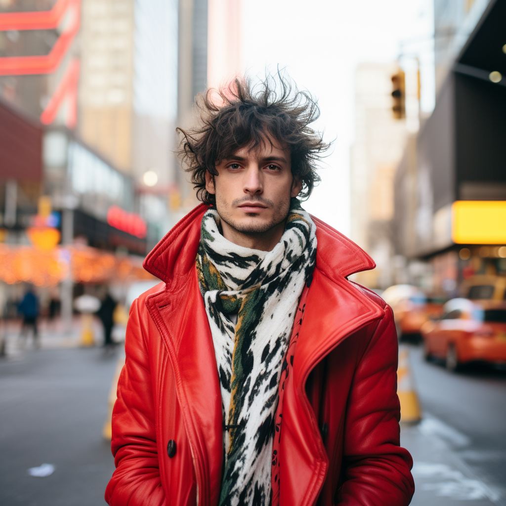 Portrait of Brazilian art director in New York