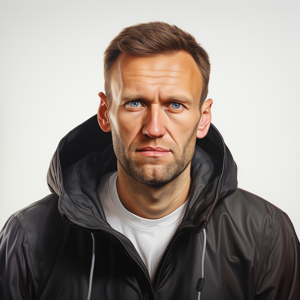 Alexej Navalny in photorealistic portrait.