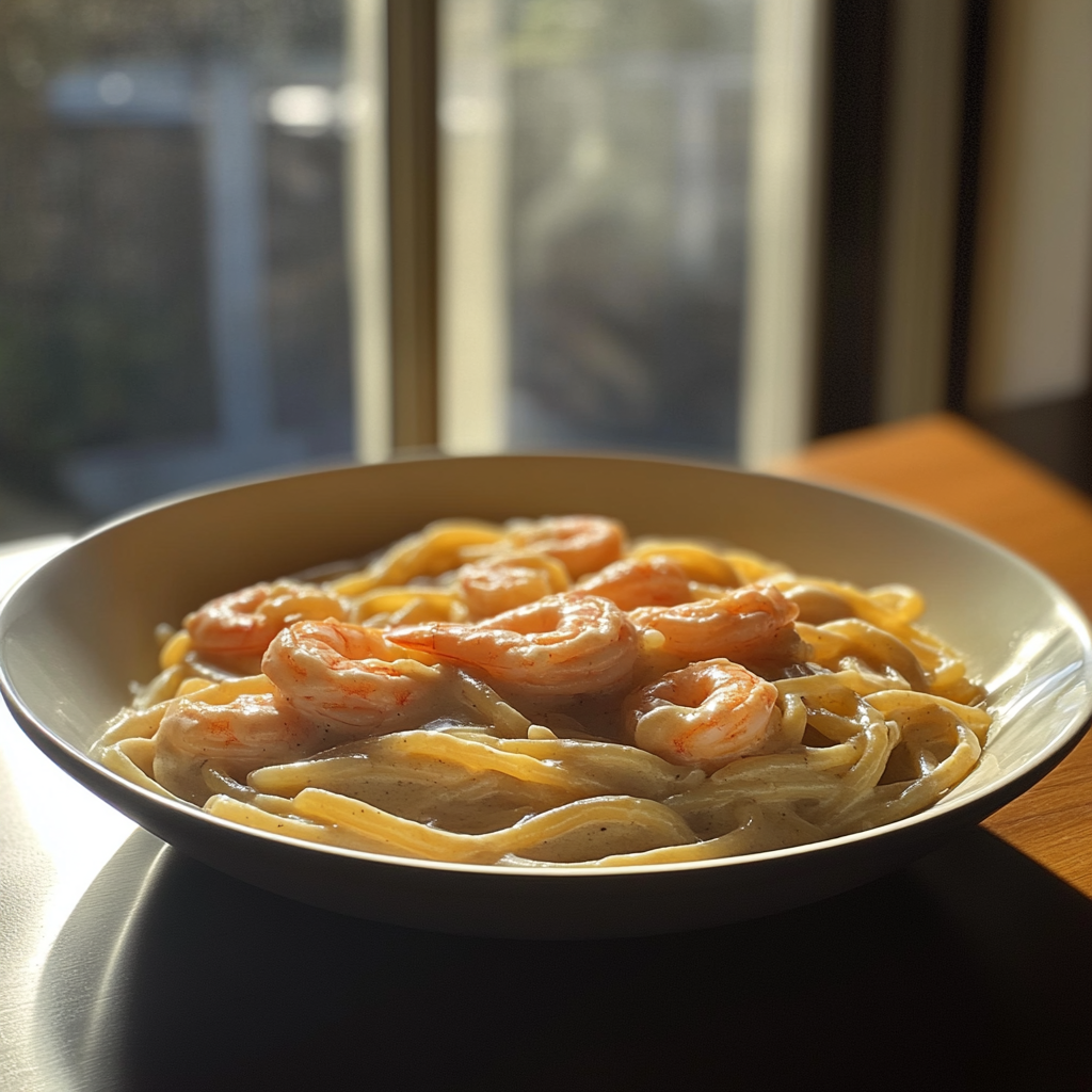 Delicious Alfredo Pasta with Shrimp