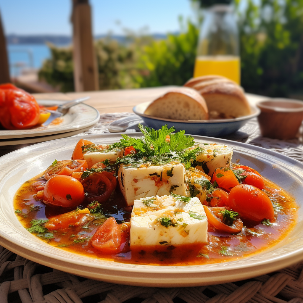 Algarve Delight with Warm Reds and Coastal Blues