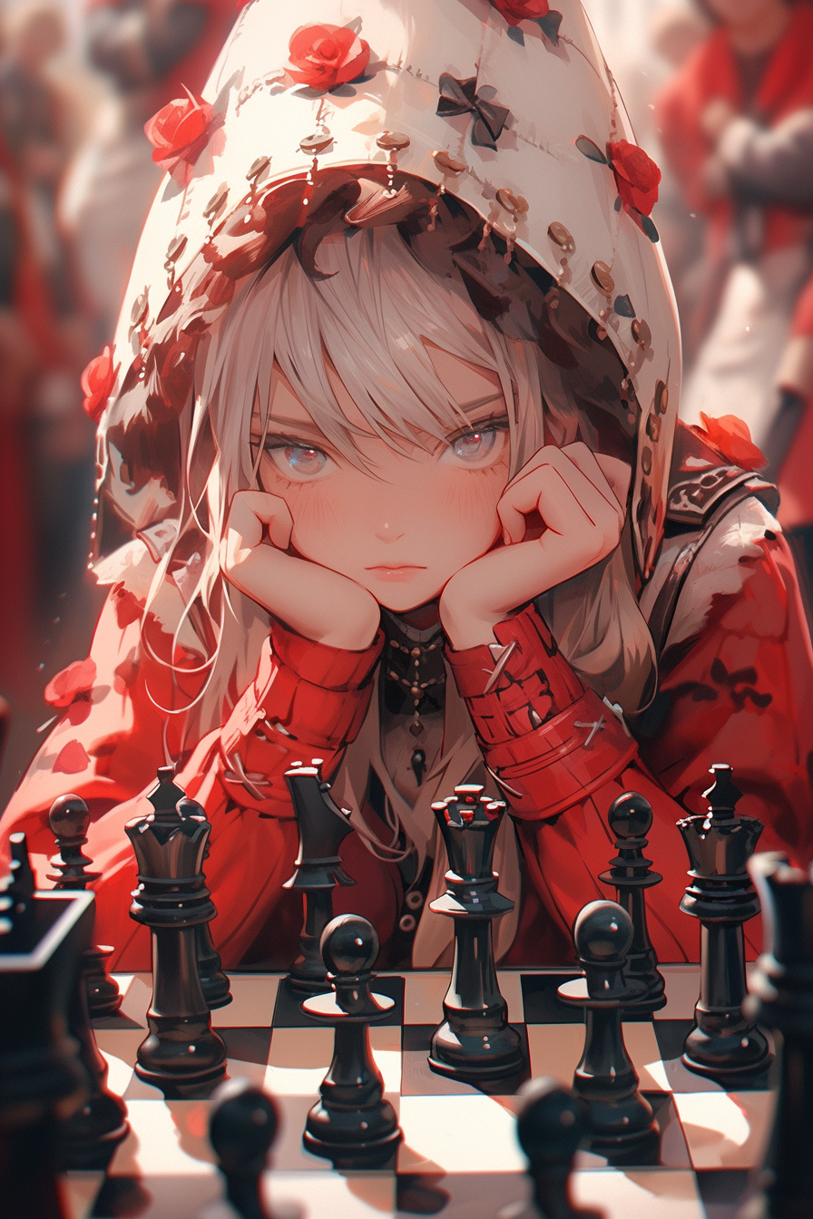 Alice thinking on a massive chessboard