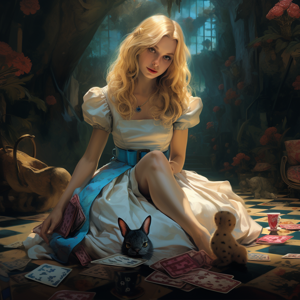 Alice in Wonderland character illustration