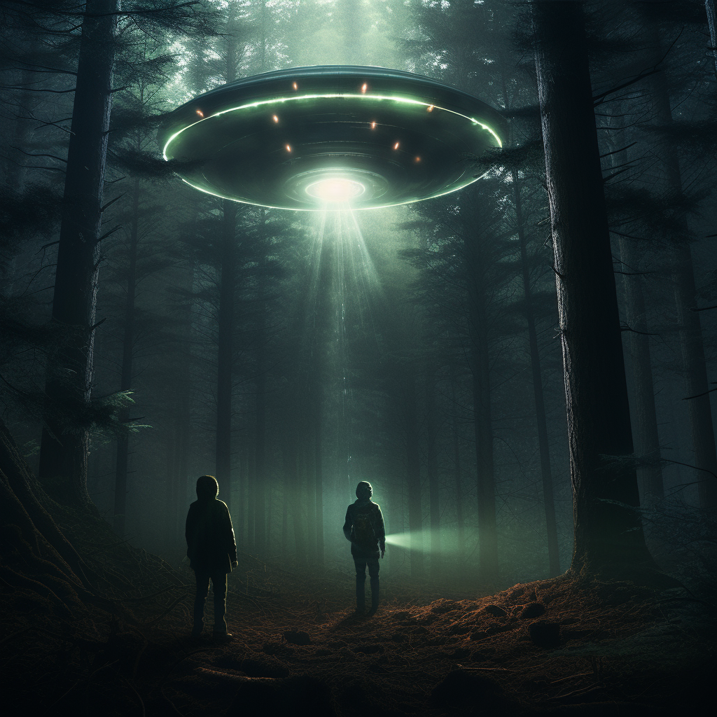 Mysterious Alien Abduction in Forest