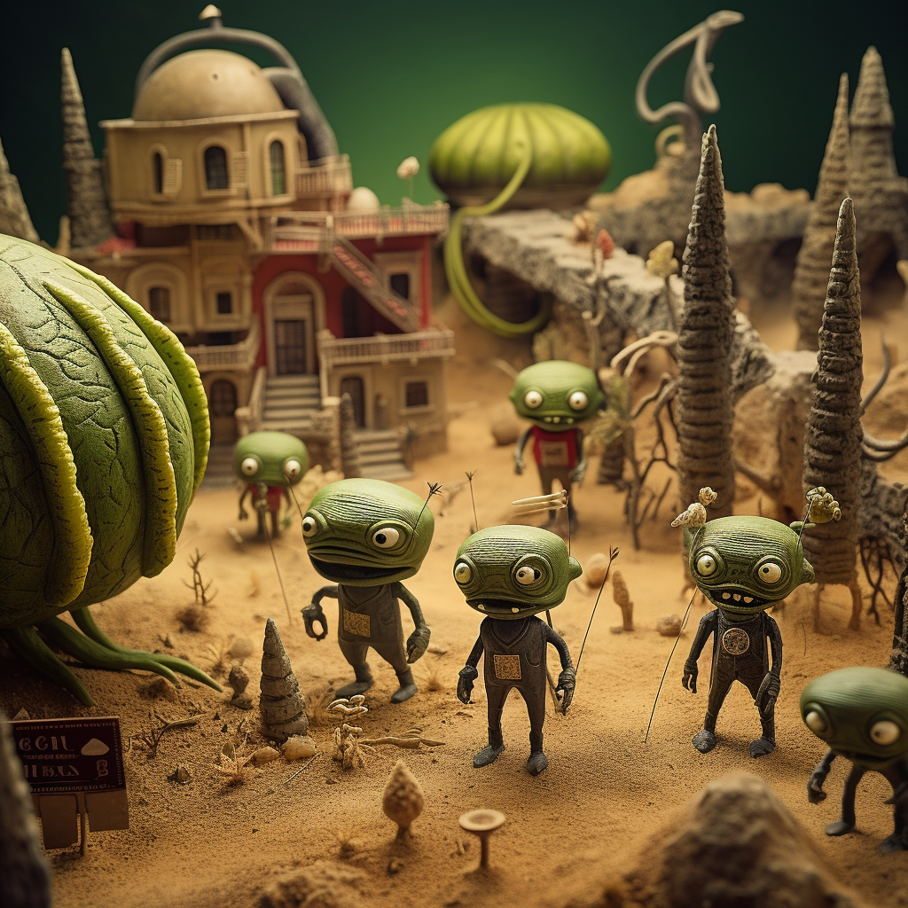 Claymation Alien Invasion Encounter