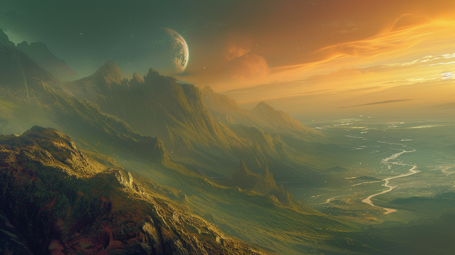 Alien Landscape Hillside Valley Image