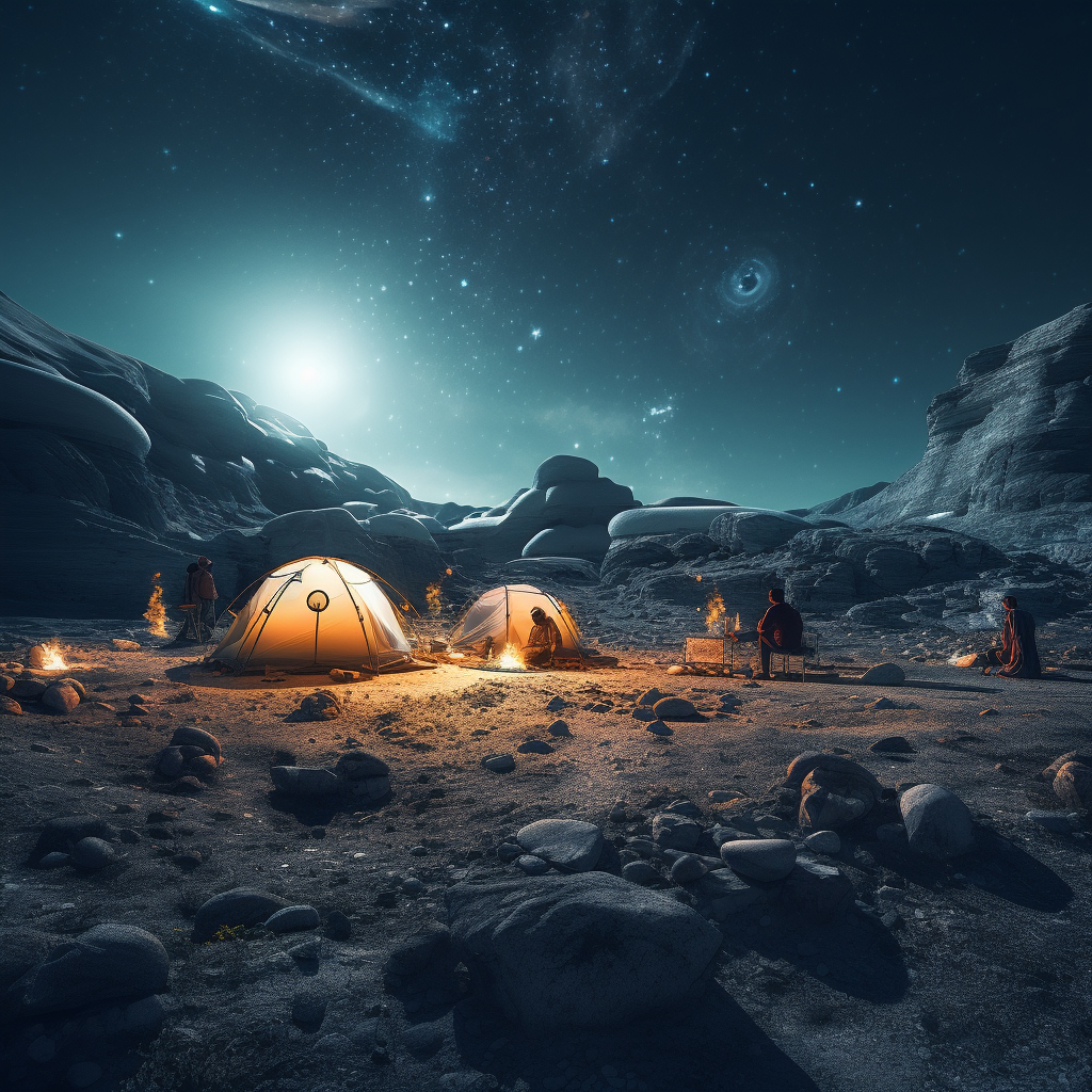 Stunning Alien Planet Camping Adventure