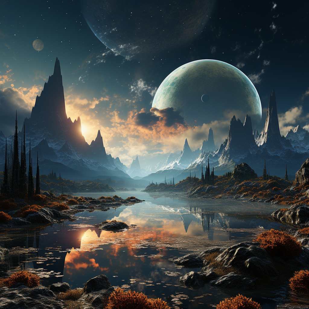 A breathtaking view of an alien planet