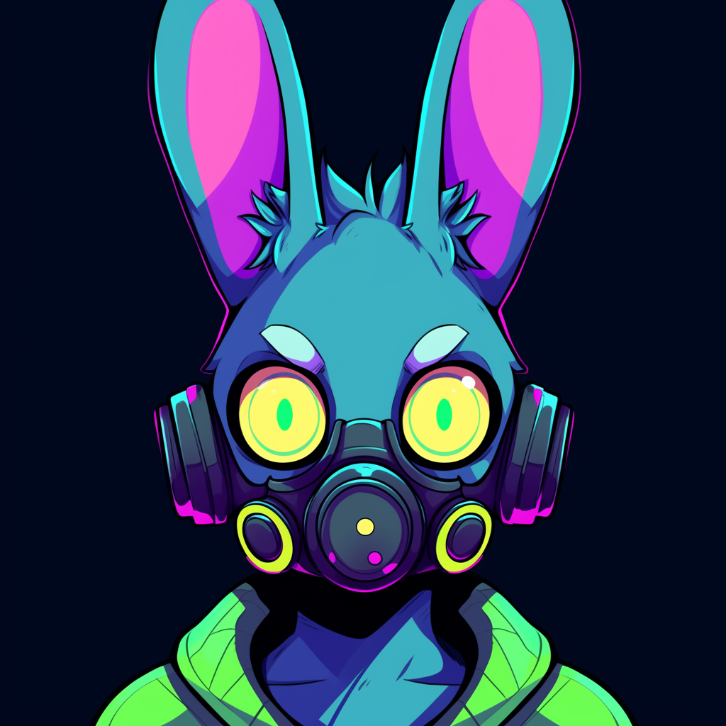 Alien Rabbit Character Portrait Image