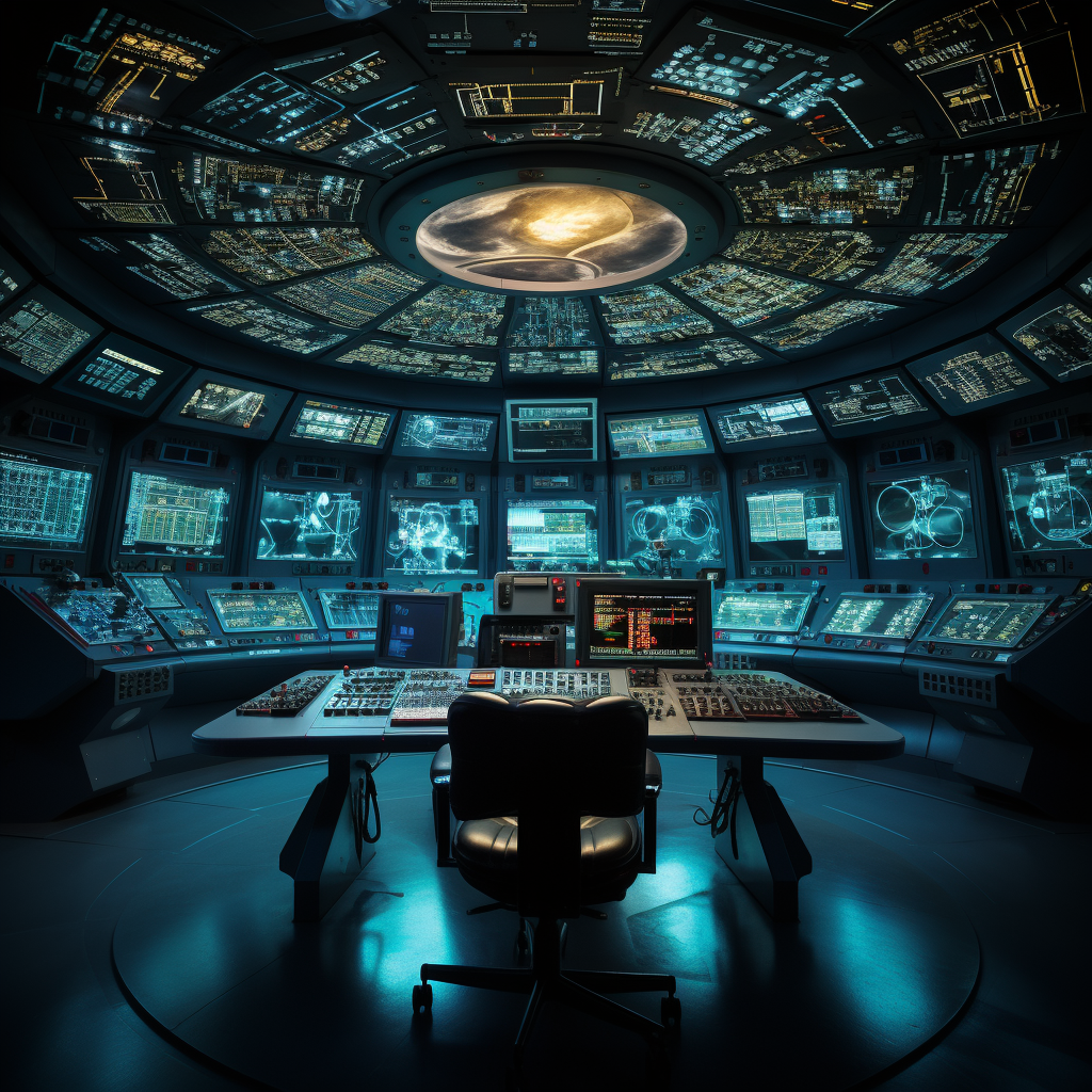 Alien spaceship control center