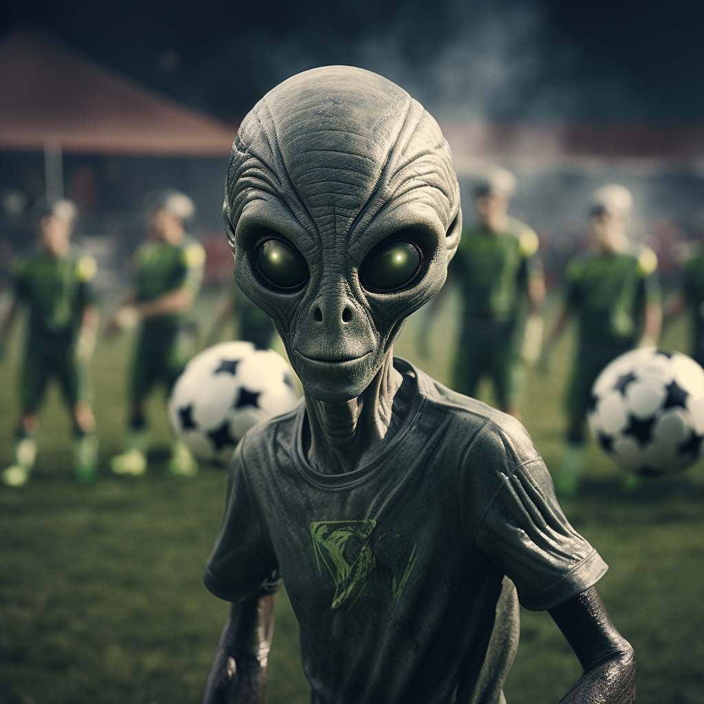 Alien football game plan conquering Earth