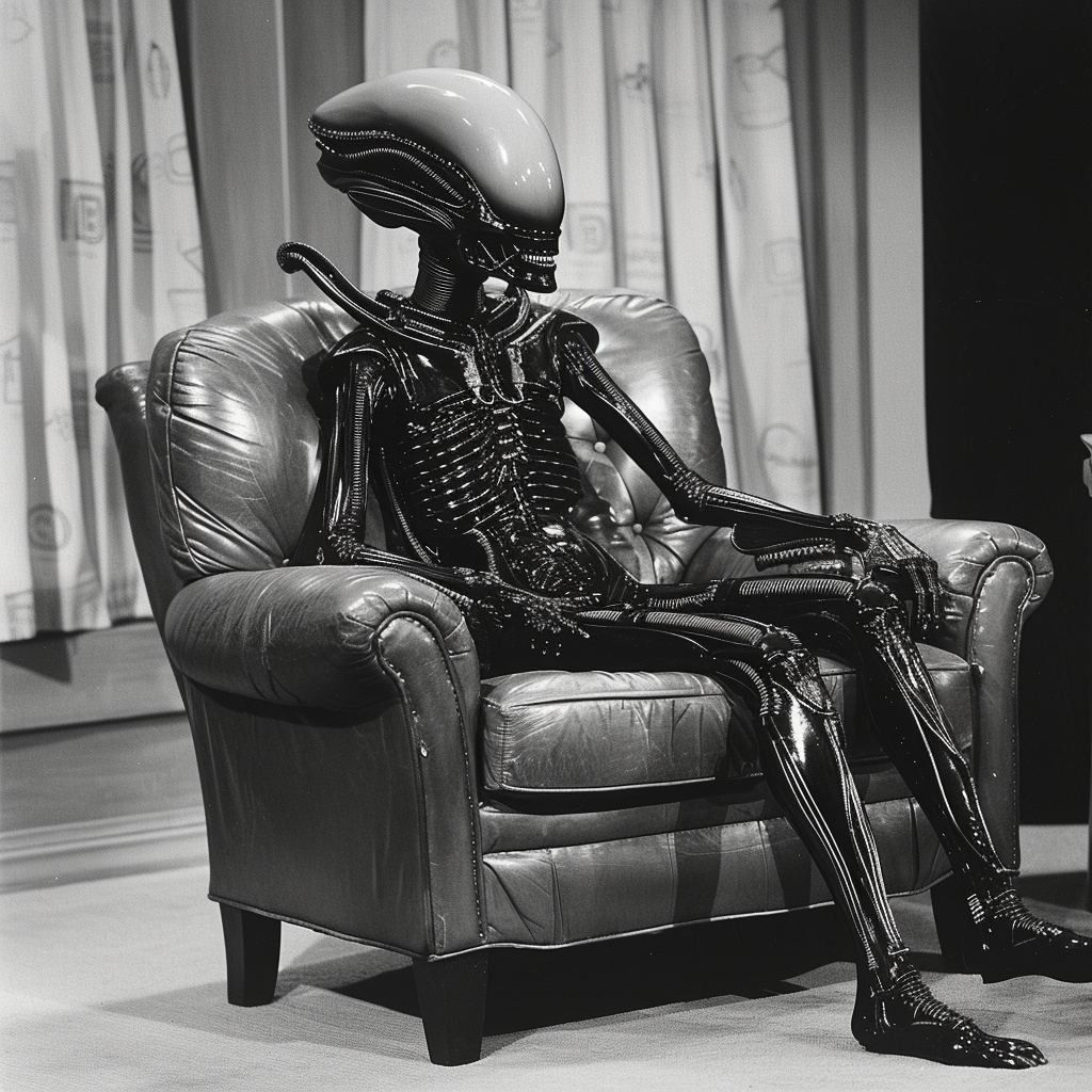 Alien guest on Tonight Show Johnny Carson