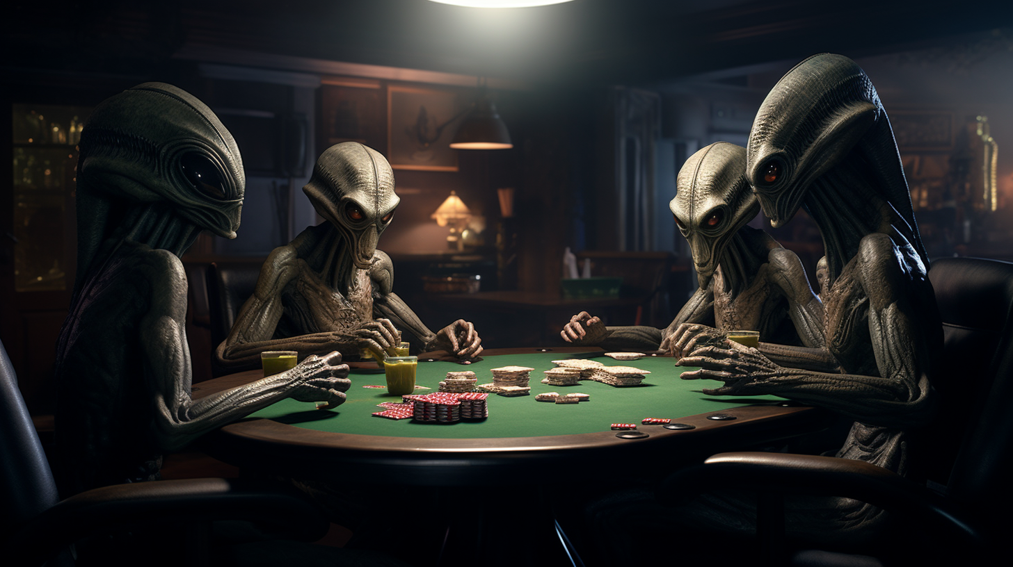 Aliens Playing Poker Image