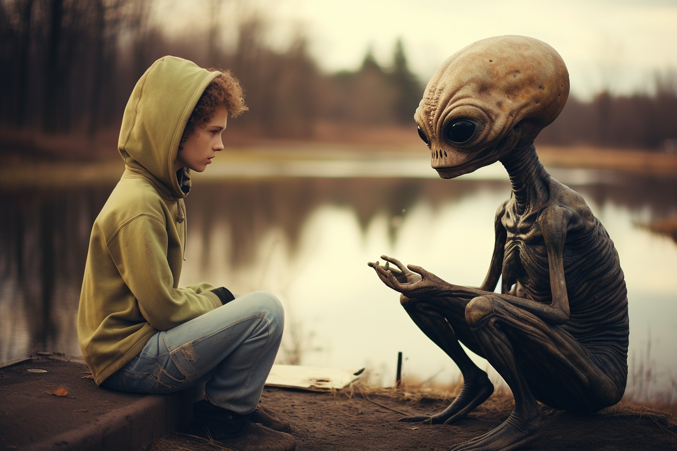 Friendly aliens and humans together