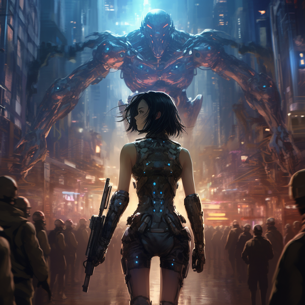 Alita in intense battle with Terminator