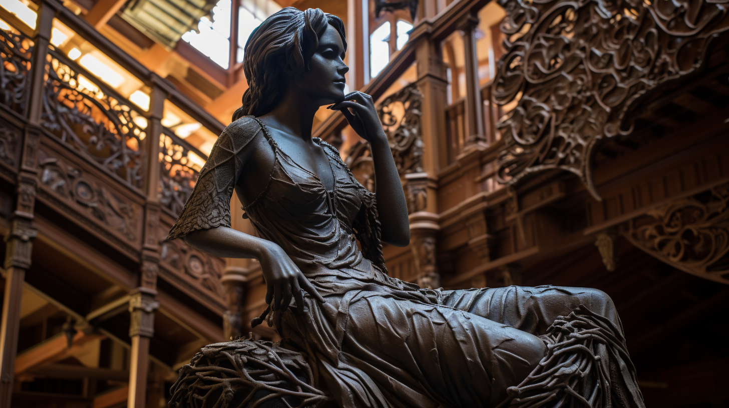 Allegorical Sculpture in Bradbury Building Lobby