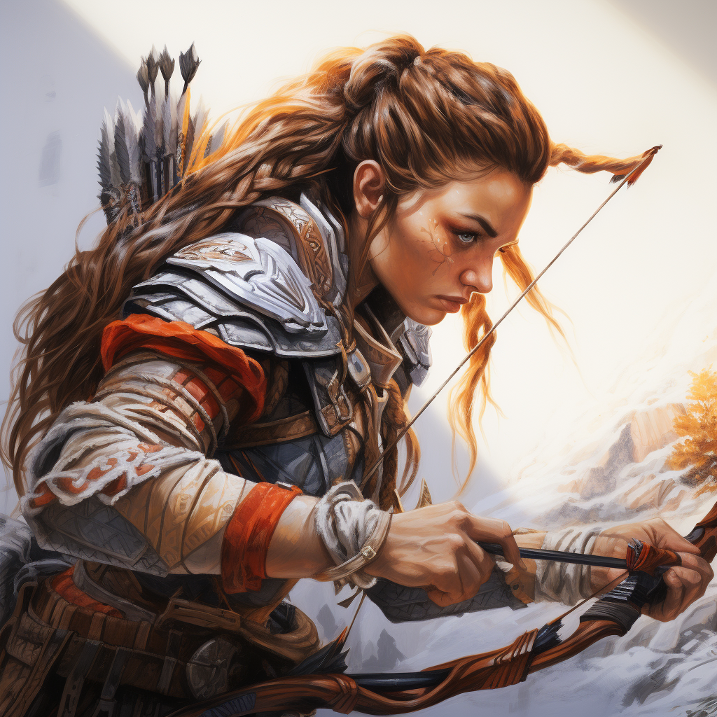 Aloy aiming at Thunderjaw in Horizon Zero Dawn