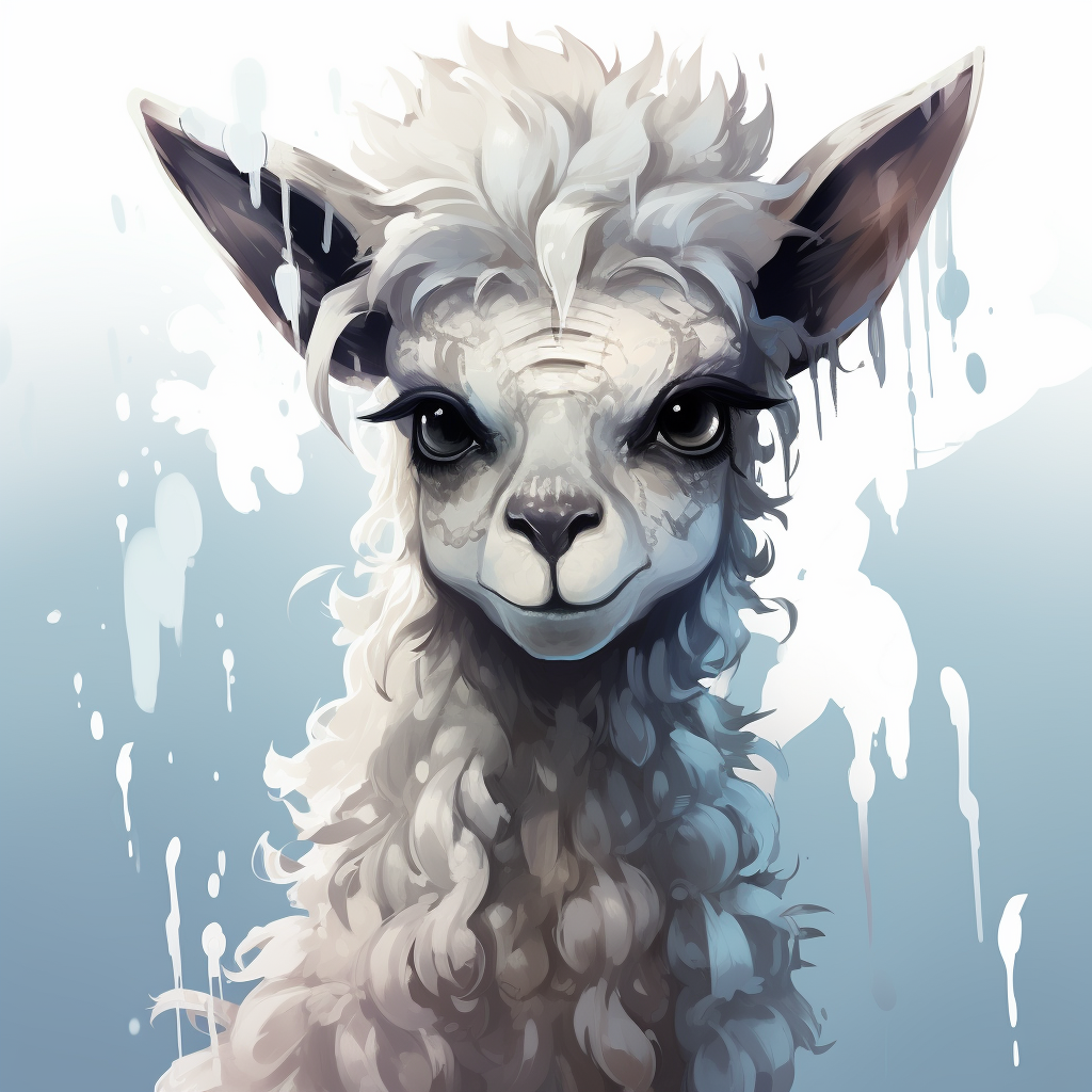 Cute alpaca images in various styles