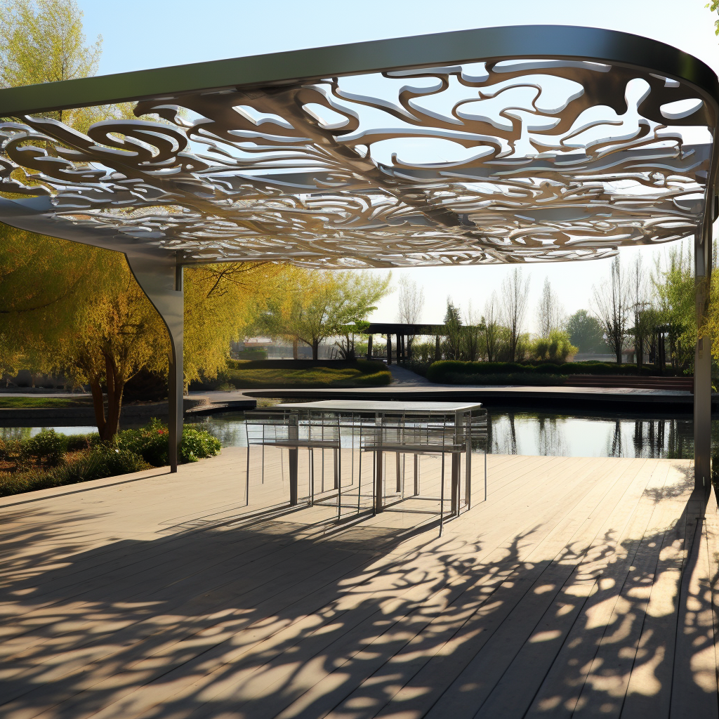 Stylish aluminum pergola design