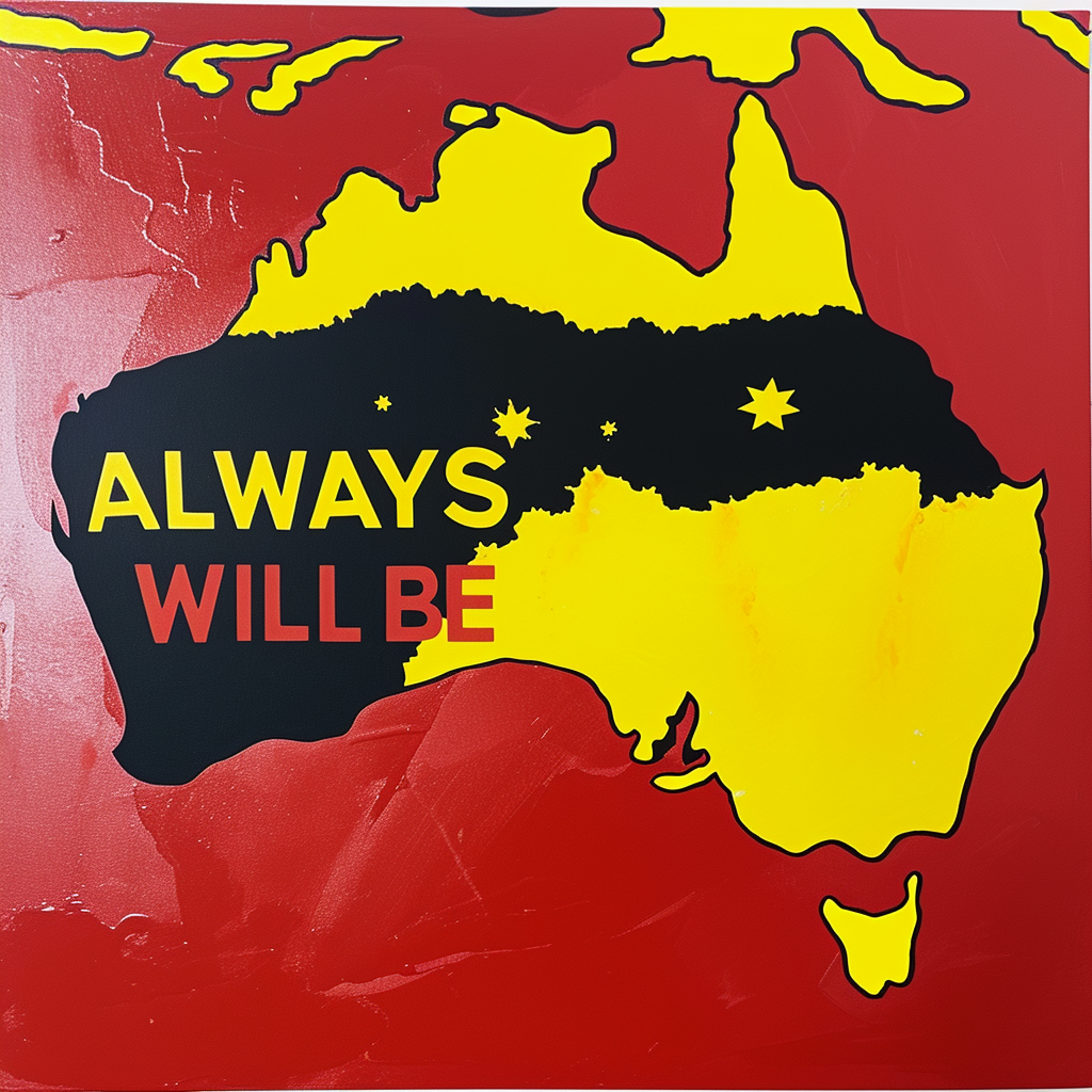 Australia with  Always Was Always Will Be  text