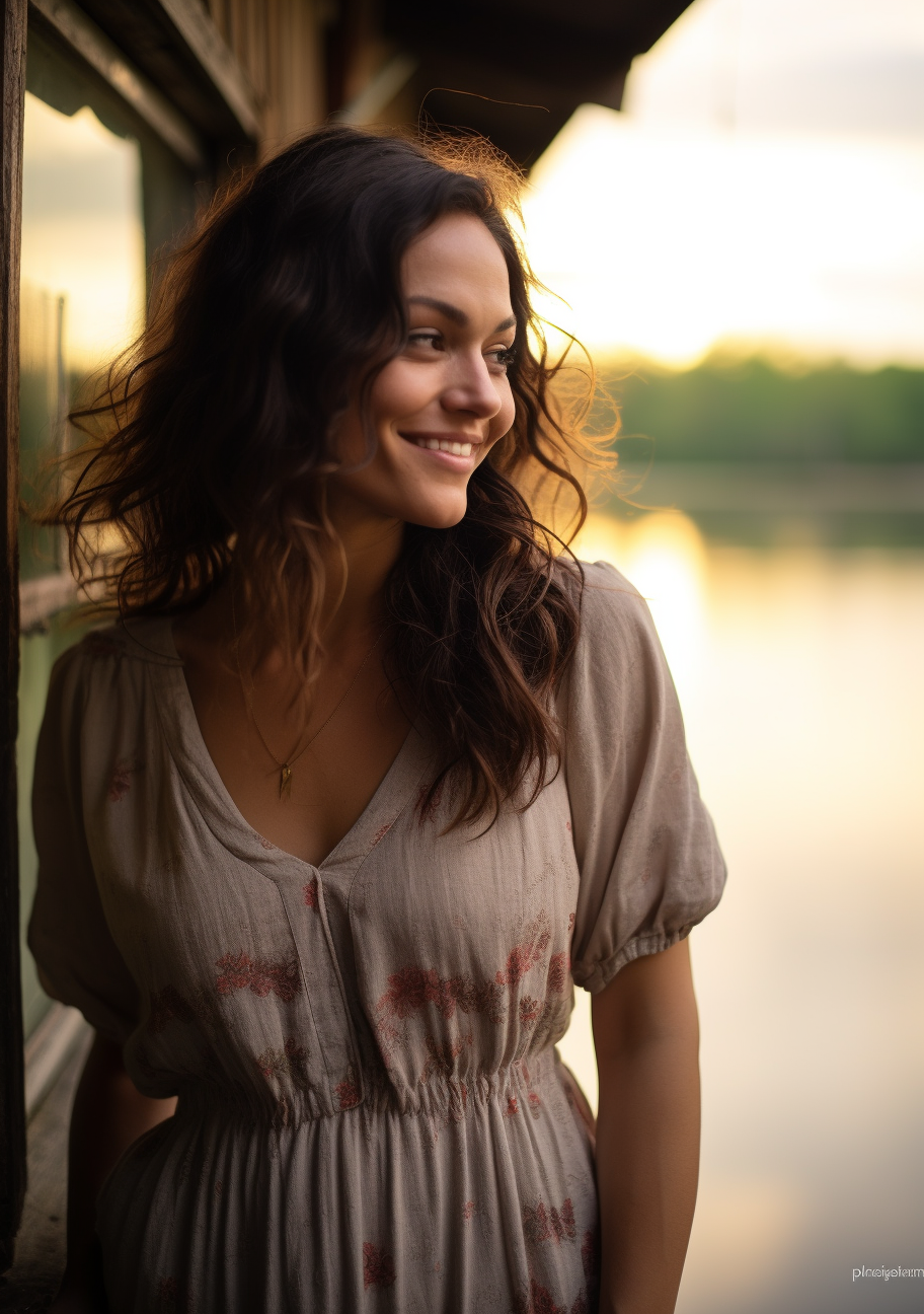 Alysha Grace Marko smiling by the river