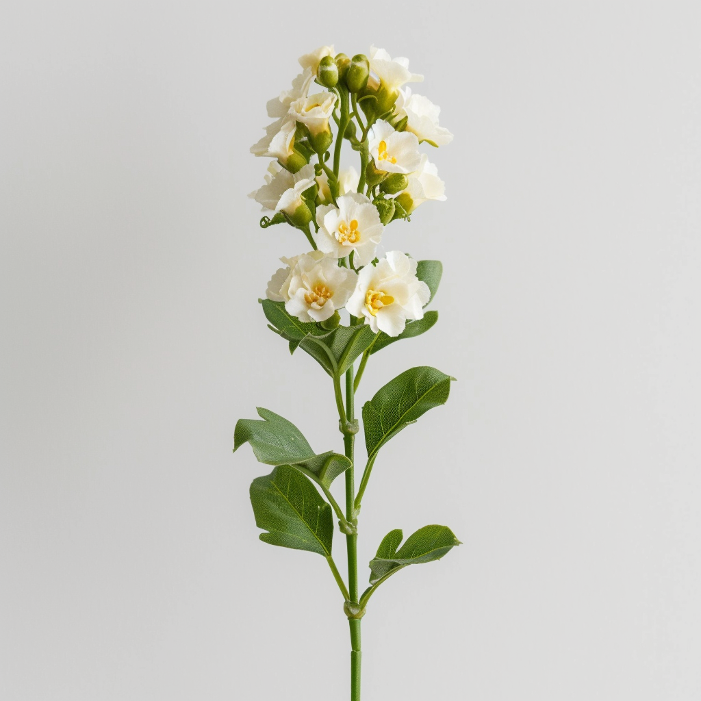 Alyssum Flower on White Background