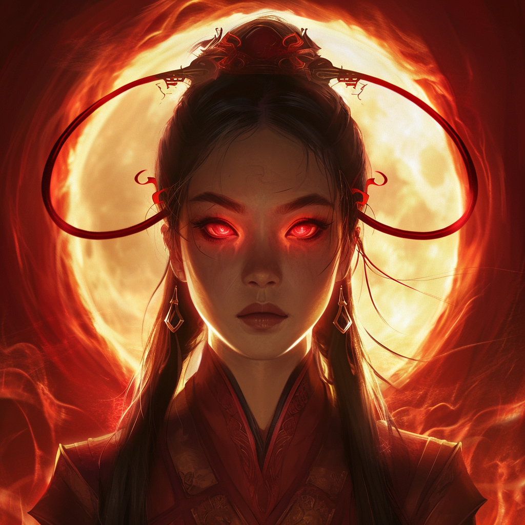 Amaterasu Asian Sun Goddess Portrait