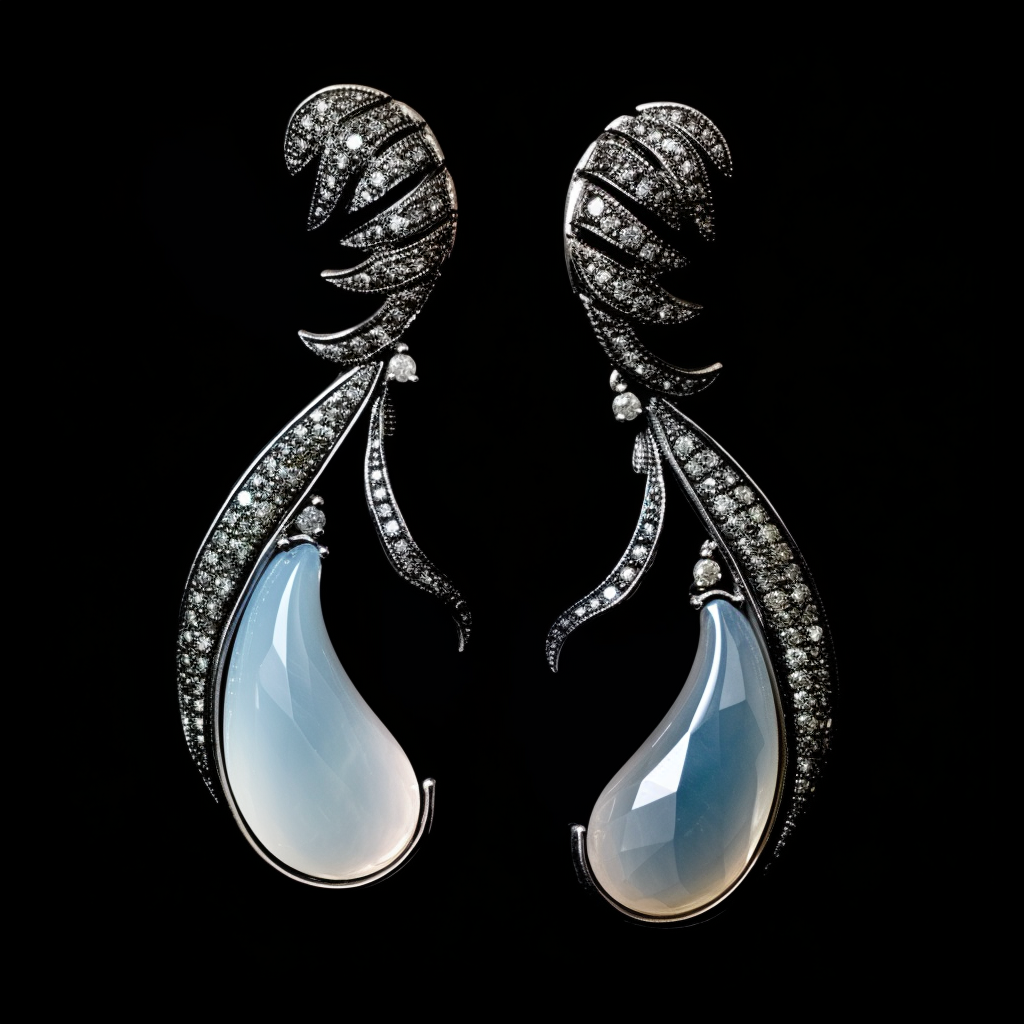 Beautiful sterling silver moonstone earrings