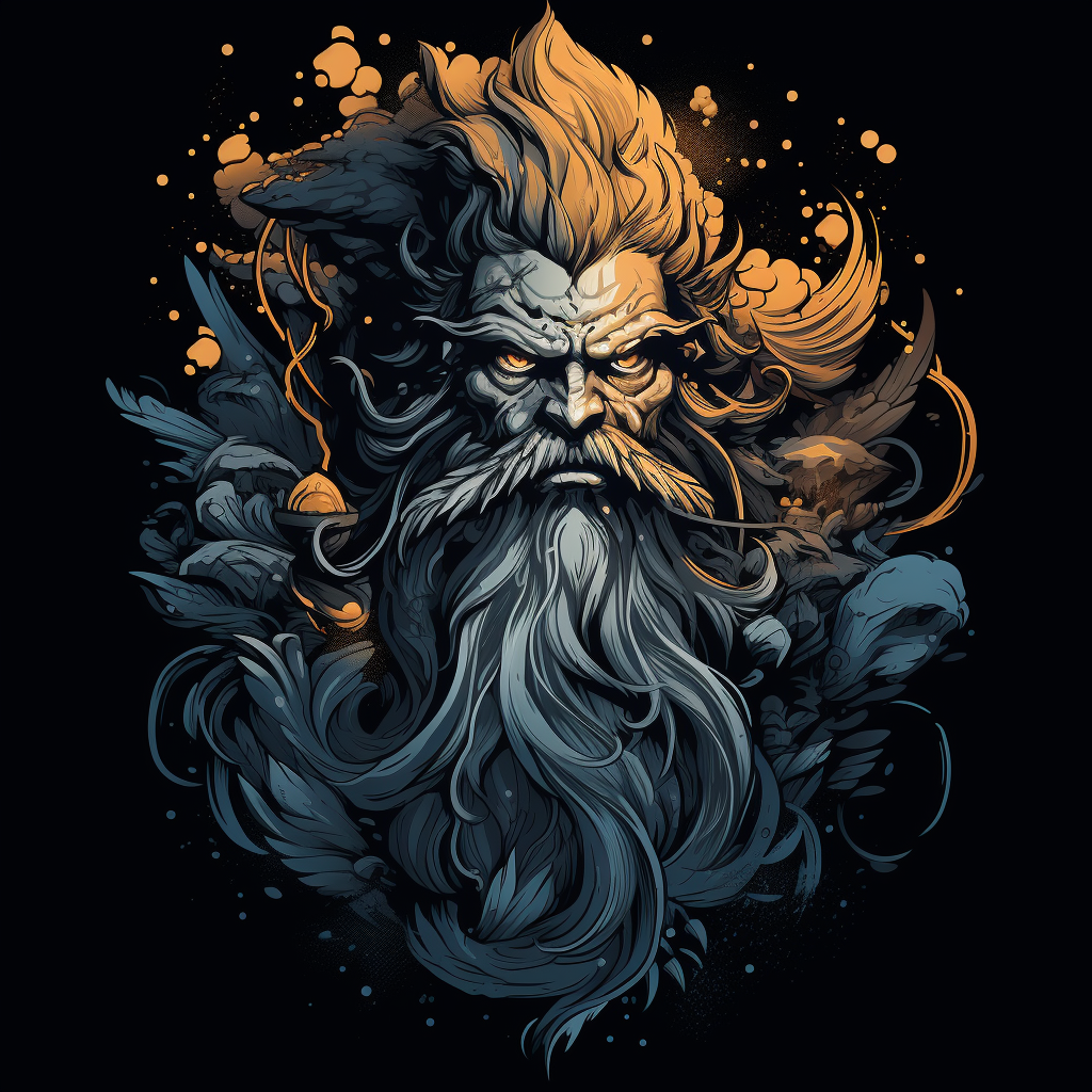 Gritty fantasy design for t-shirts