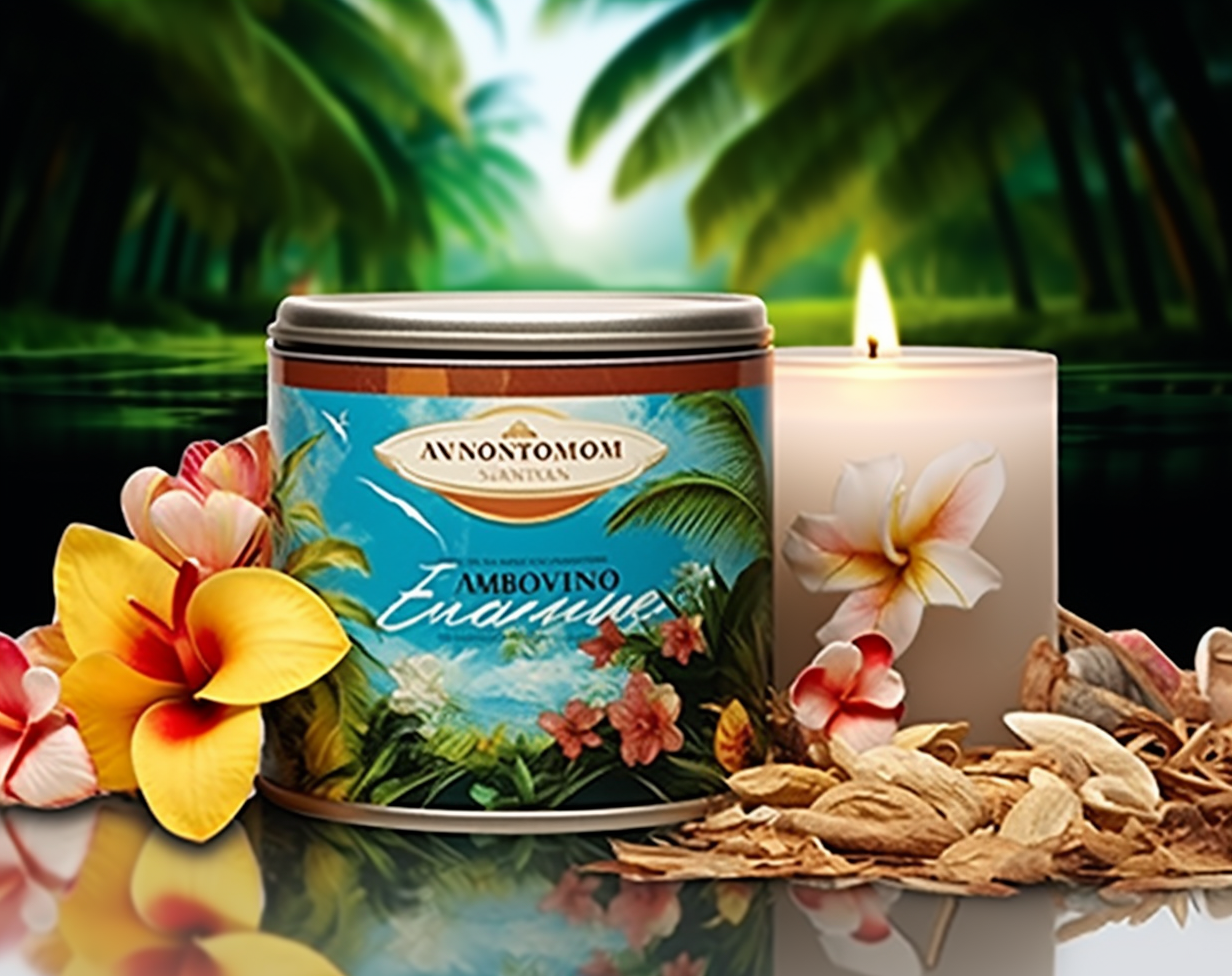 Coconut Vanilla Candle in Tranquil Gardenscapes