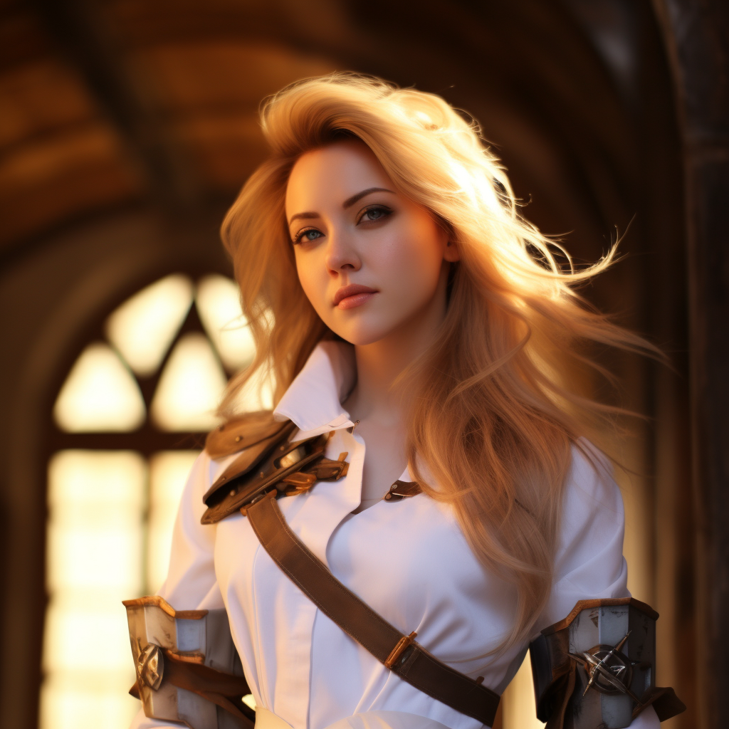 Amber Heard Overwatch Mercy Cosplay Image