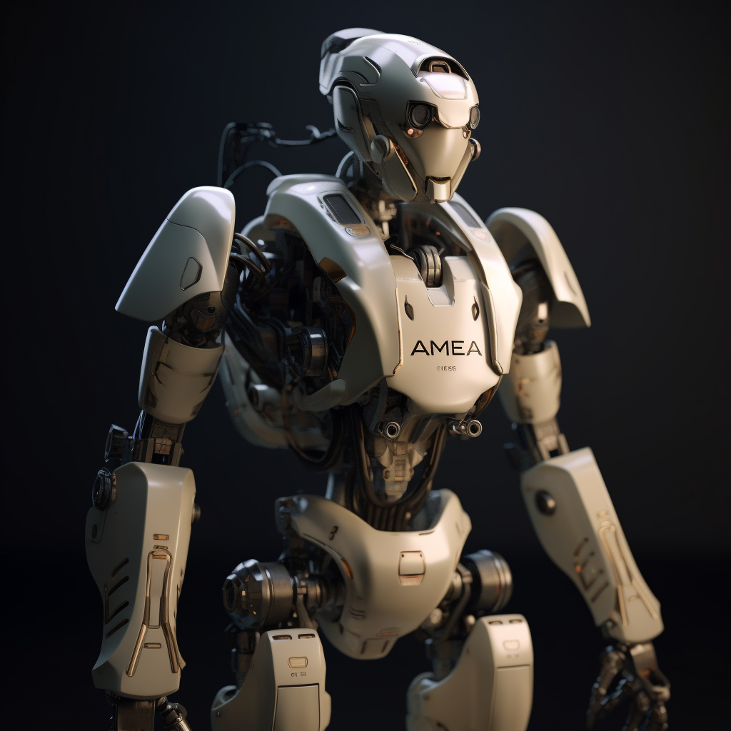 Hyperrealistic Ameca robot in 3D