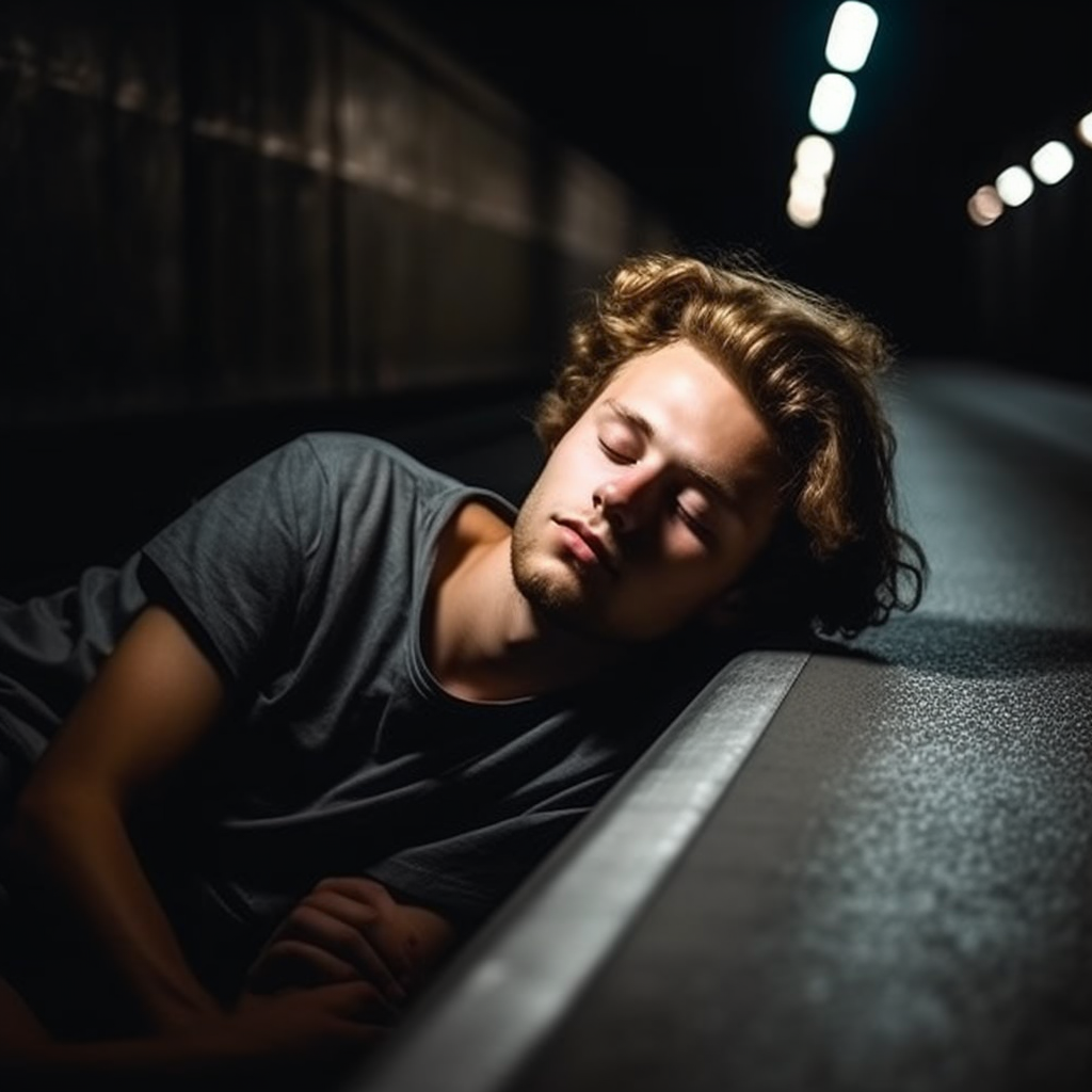 Young American boy sleeping peacefully