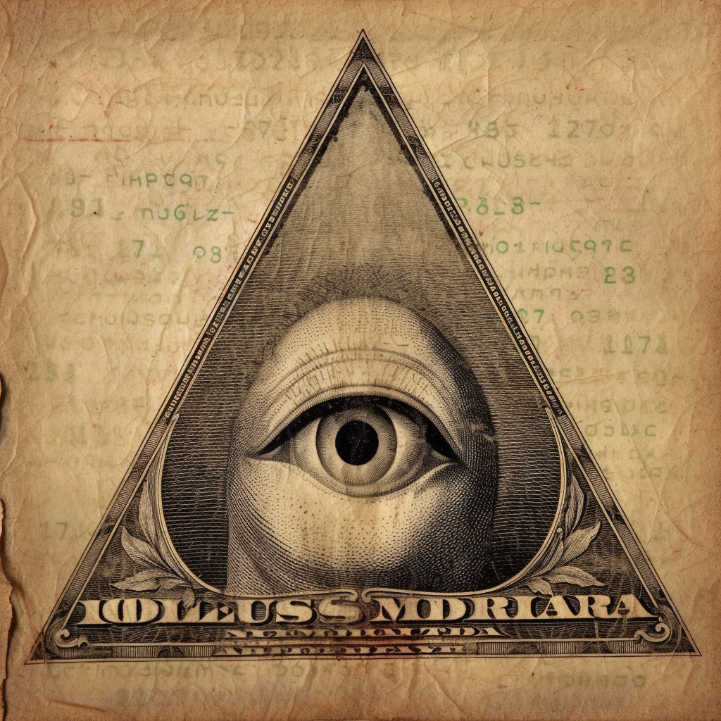 Crying Eye Pyramid on American Dollar