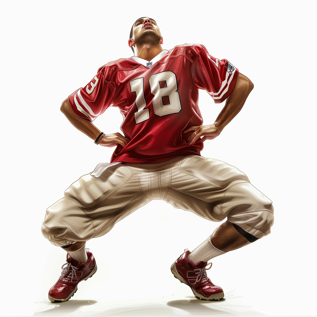 fan dancing red white jersey