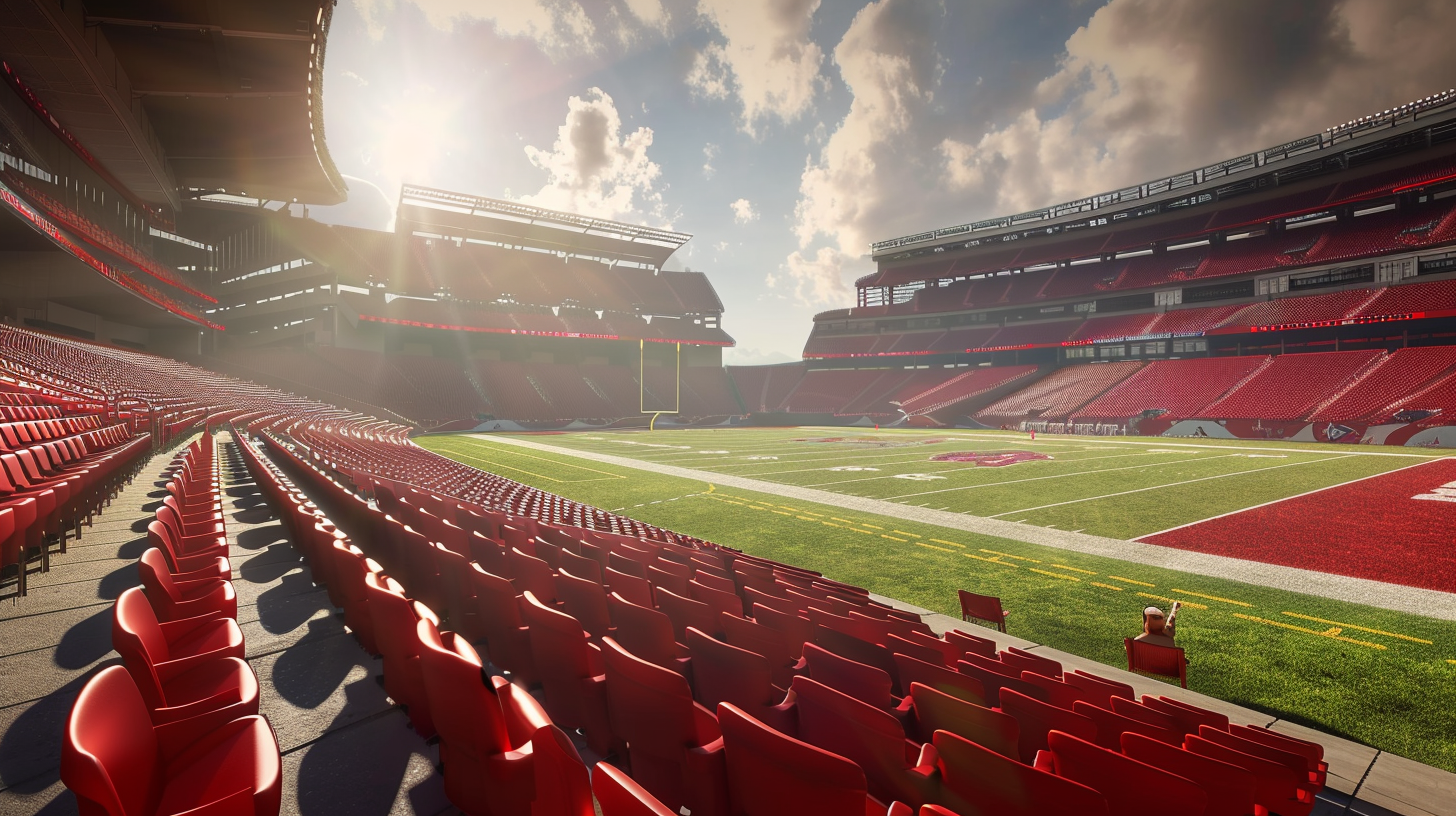 Red seat American Football Stadium