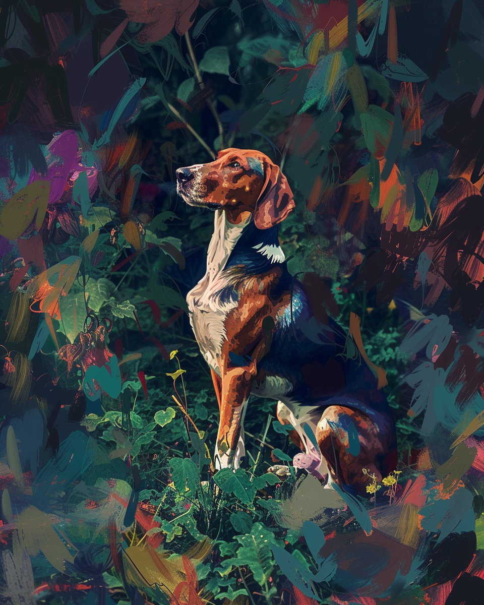 American Foxhound on Lush Farm