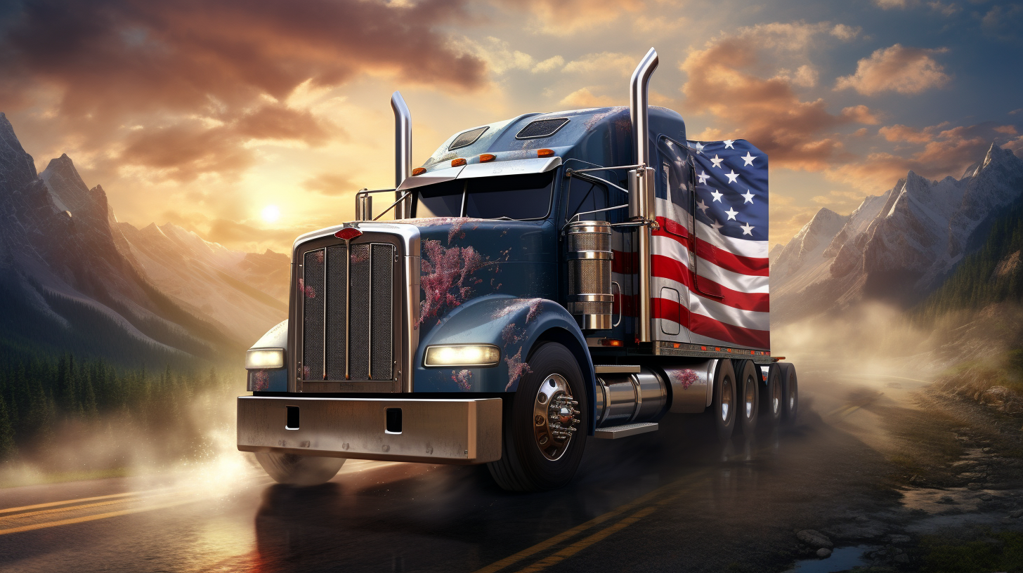 Realistic American Truck Picture