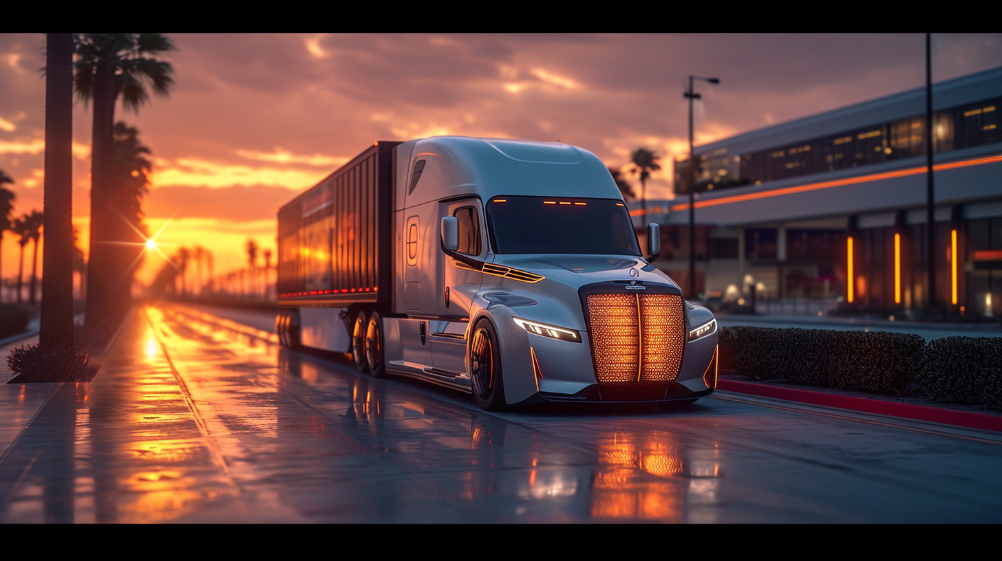 Futuristic American Truck Mercedes Semi Trailer