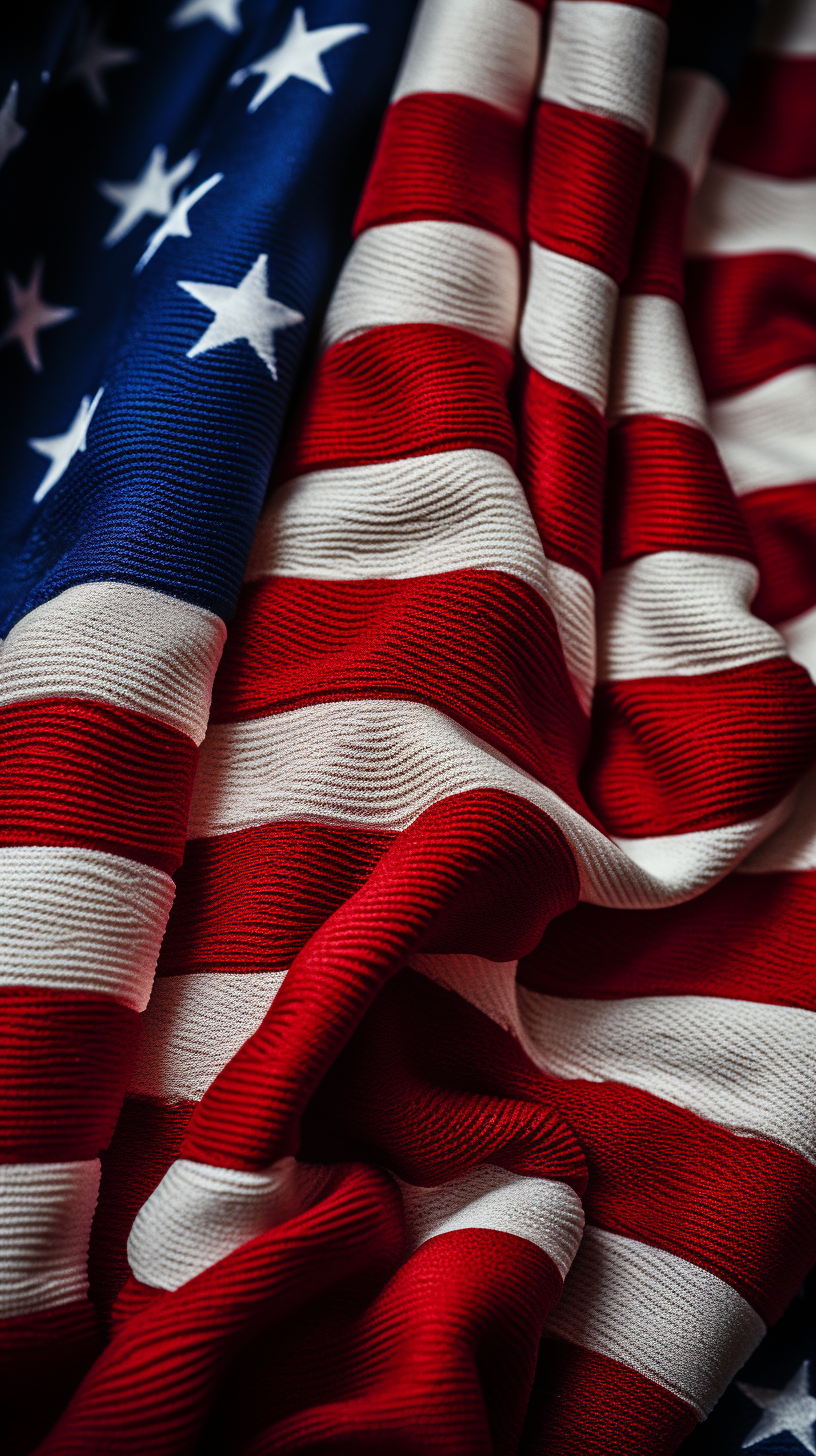 Close-up of American Flag Upholstery