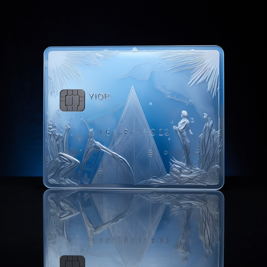 Glass Amex Card Ornament