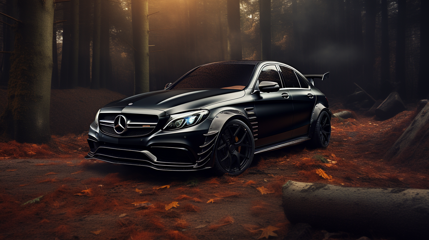 Stunning AMG C63 Batmobile in Metallic Black