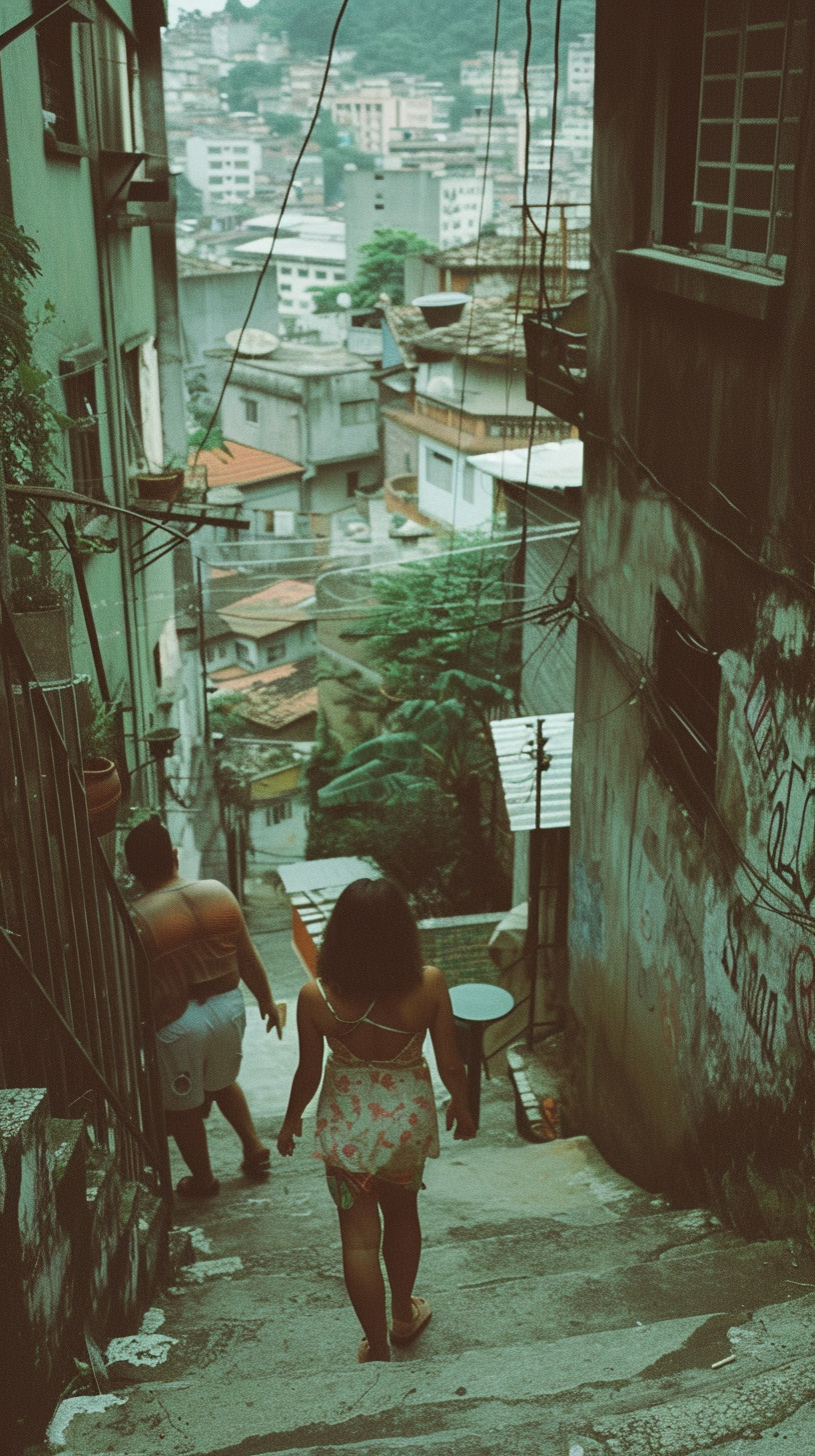 Brazilian people living their routine in colorful Rio de Janeiro