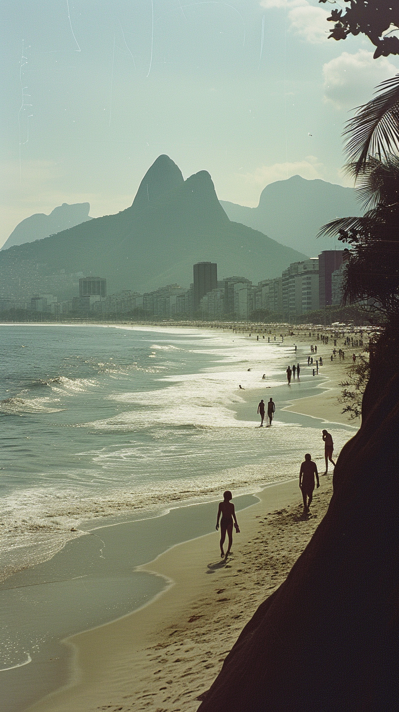 Brazil people living their routine in analog