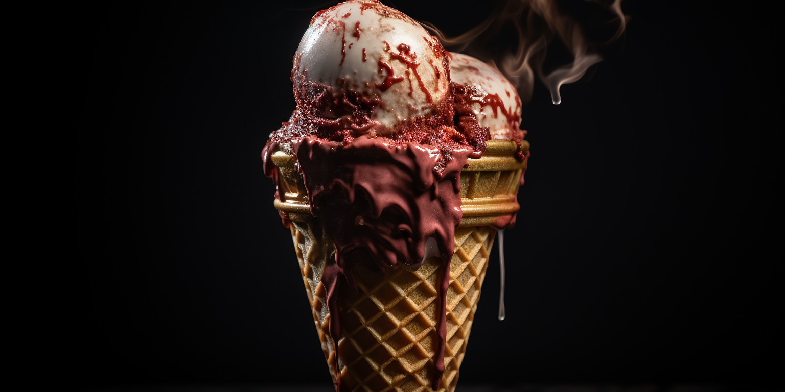 Anatomical Human Heart in Ice Cream Cone