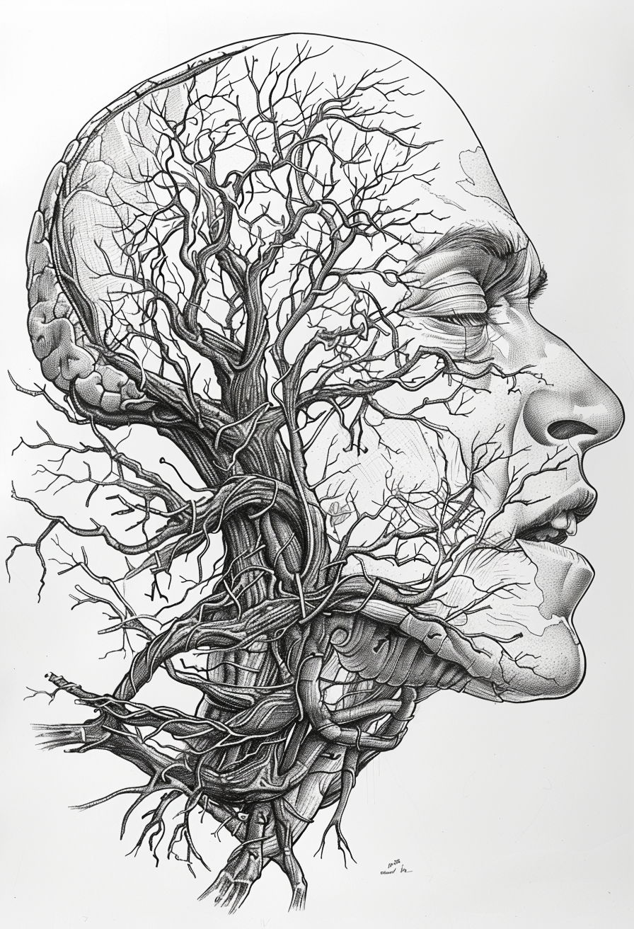 Growing human body anatomy illustration